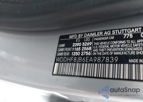 2014 Mercedes-Benz E 350 4Matic из США, поврежденный, VIN WDDHF8JB6EA987839